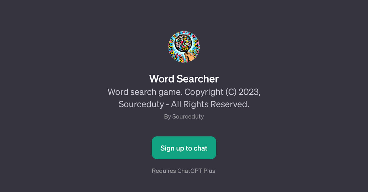 Word Searcher website