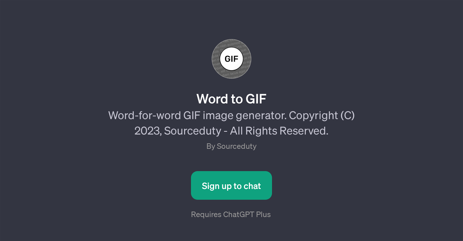 Word to GIF website