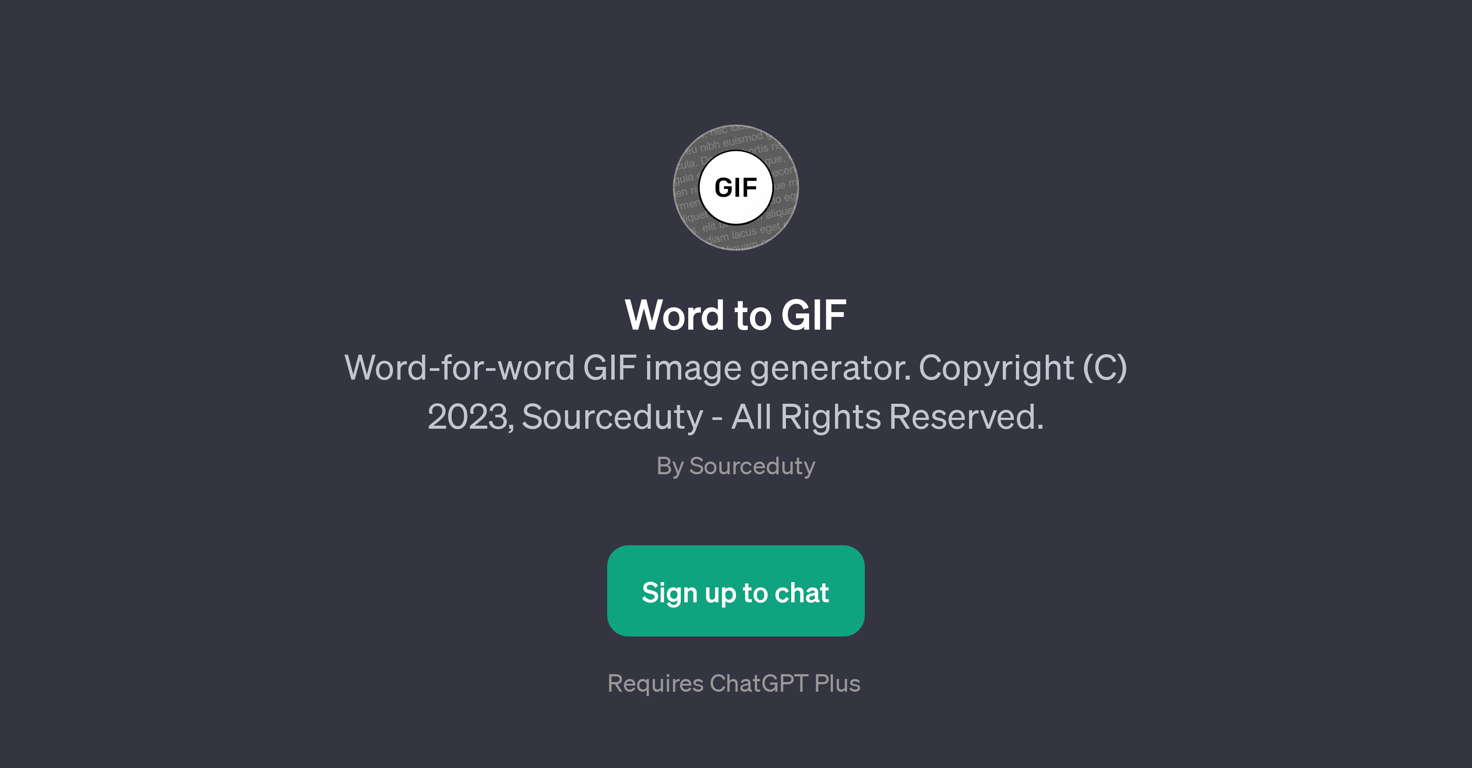 Word to GIF website
