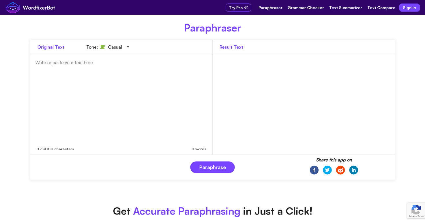 Wordfixerbot website