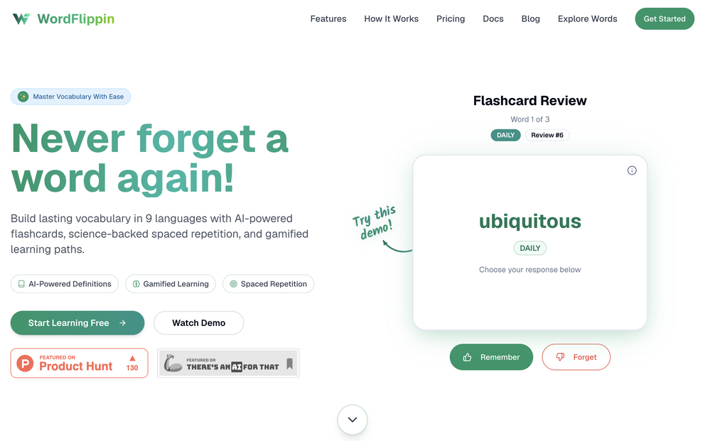 WordFlippin website