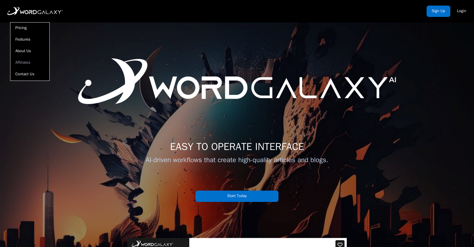 Wordgalaxy website