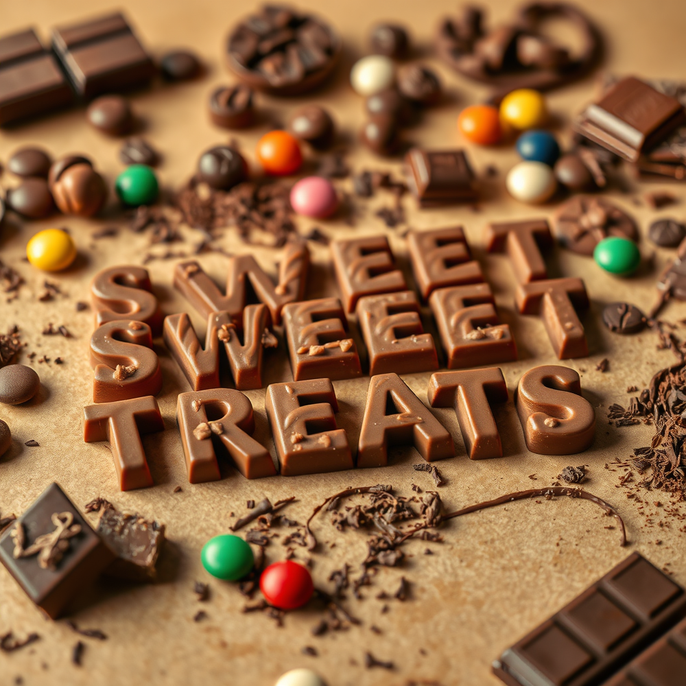 Words in chocolate pieces website