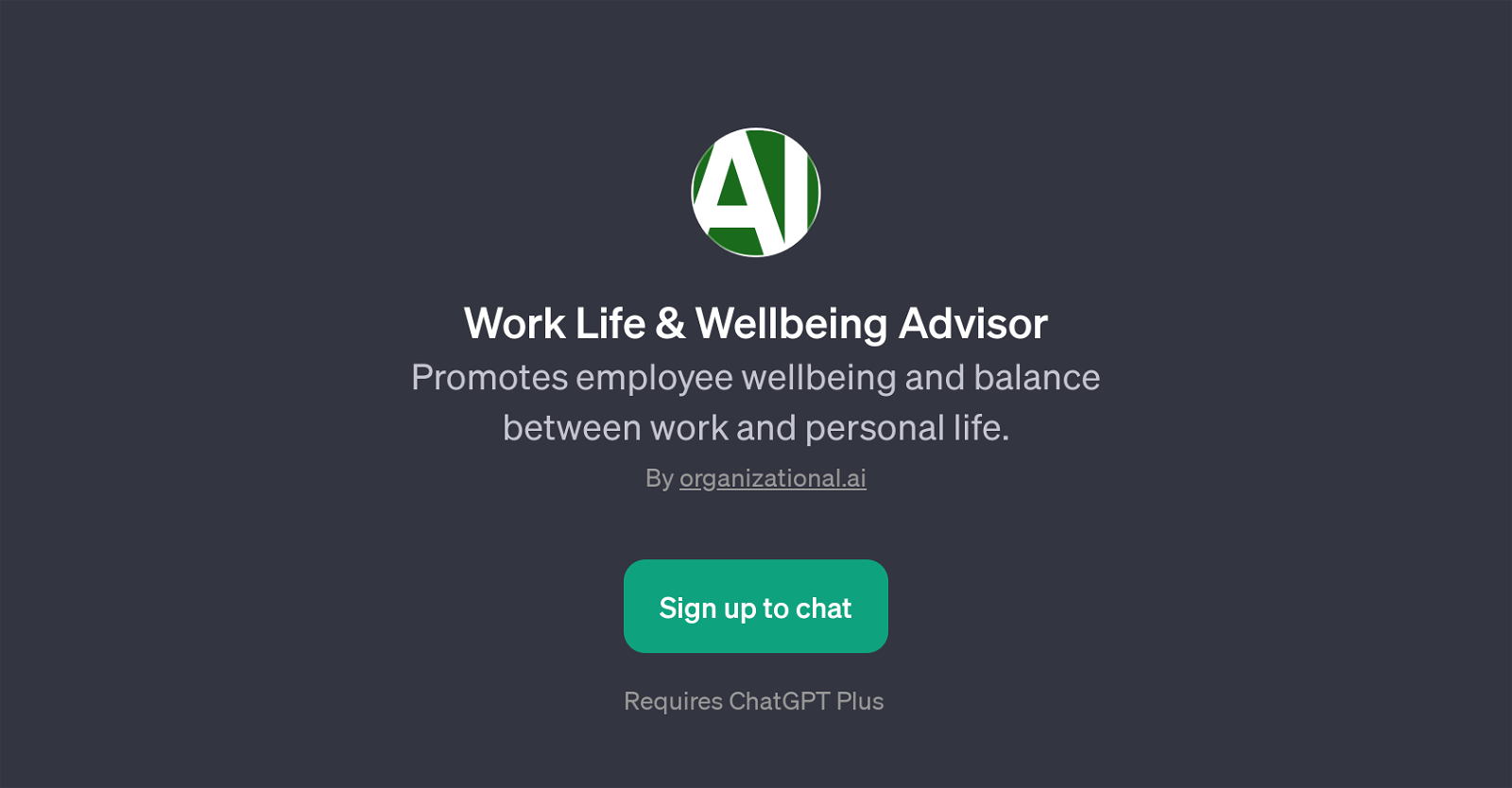 Work Life & Wellbeing Advisor website