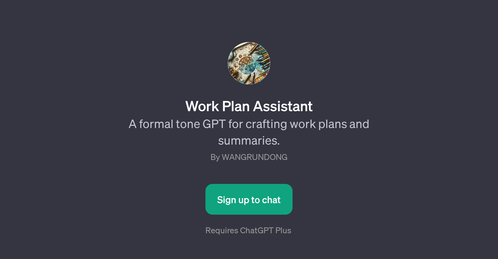 Work Plan Assistant website