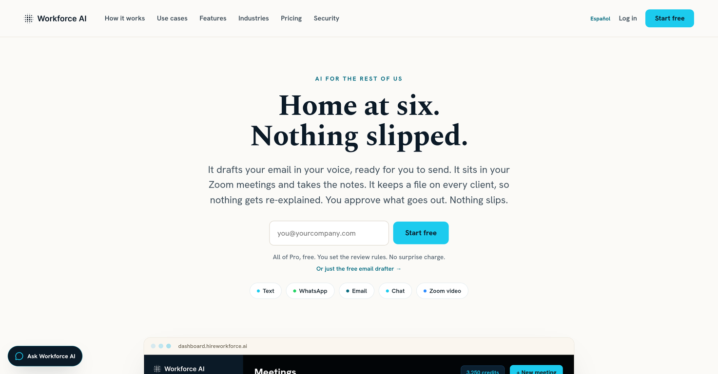 Workforce AI website
