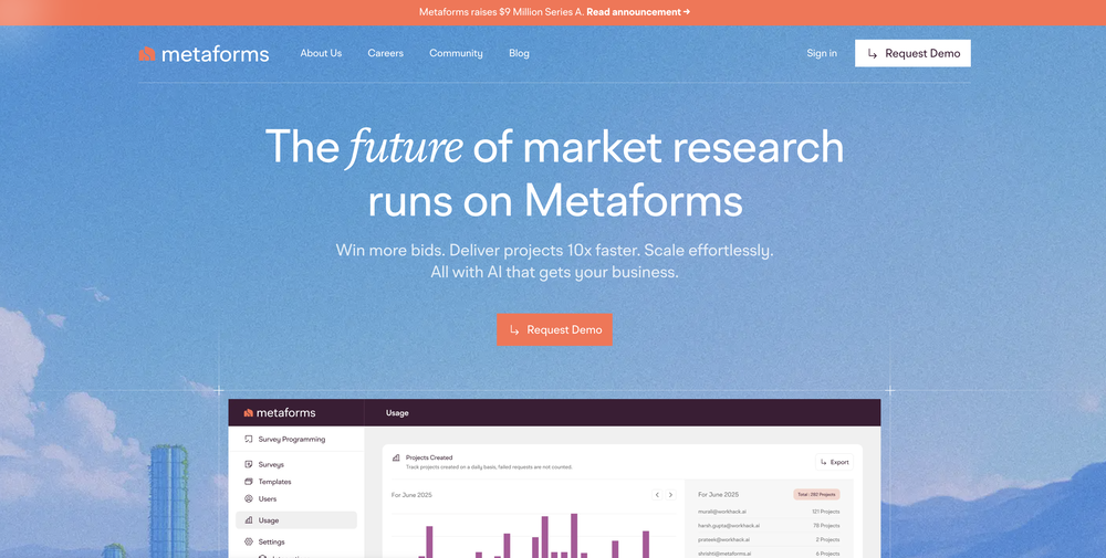 Metaforms AI website