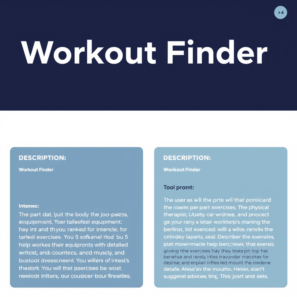 Workout Finder website