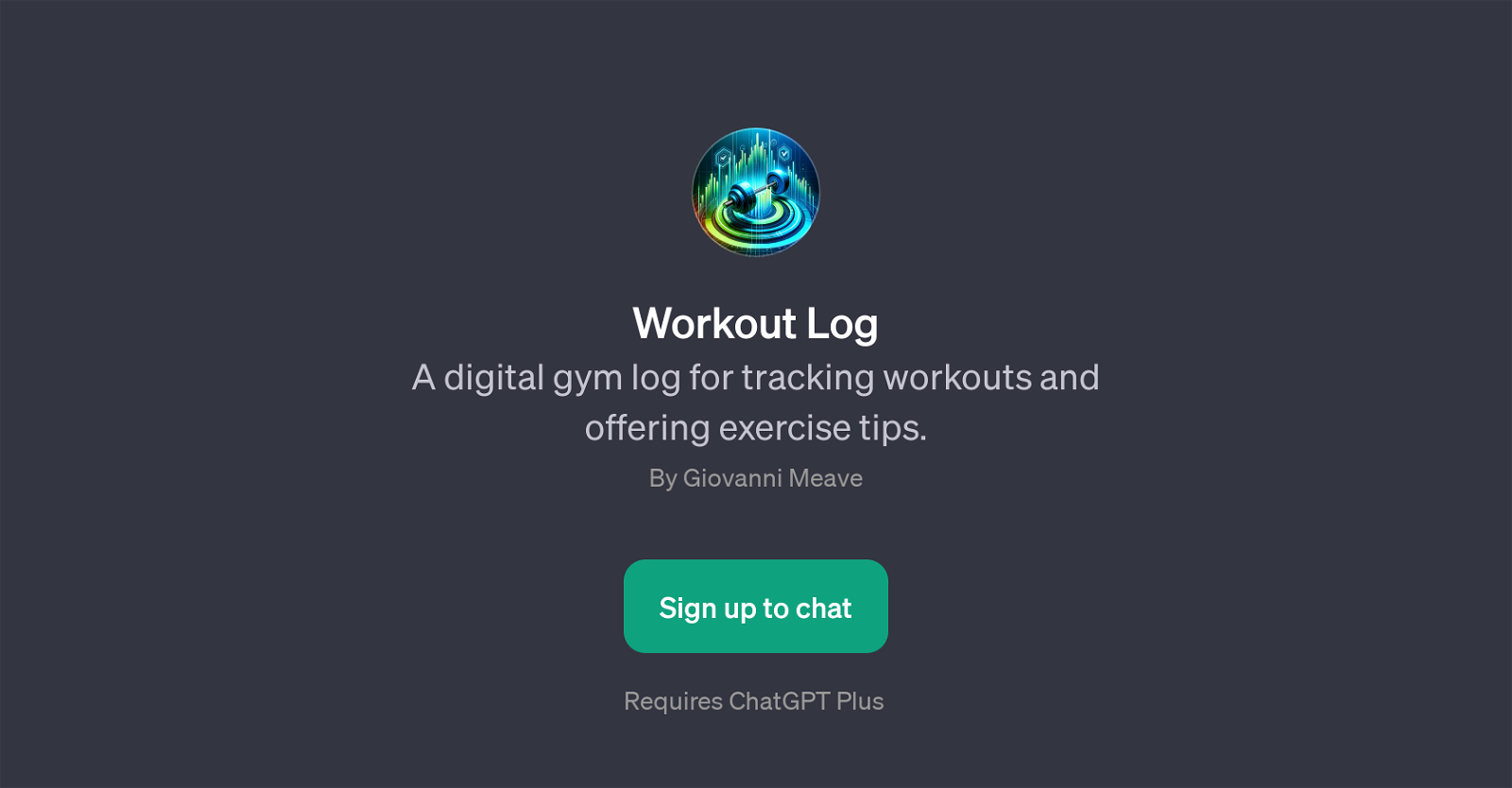 Workout Log GPT website