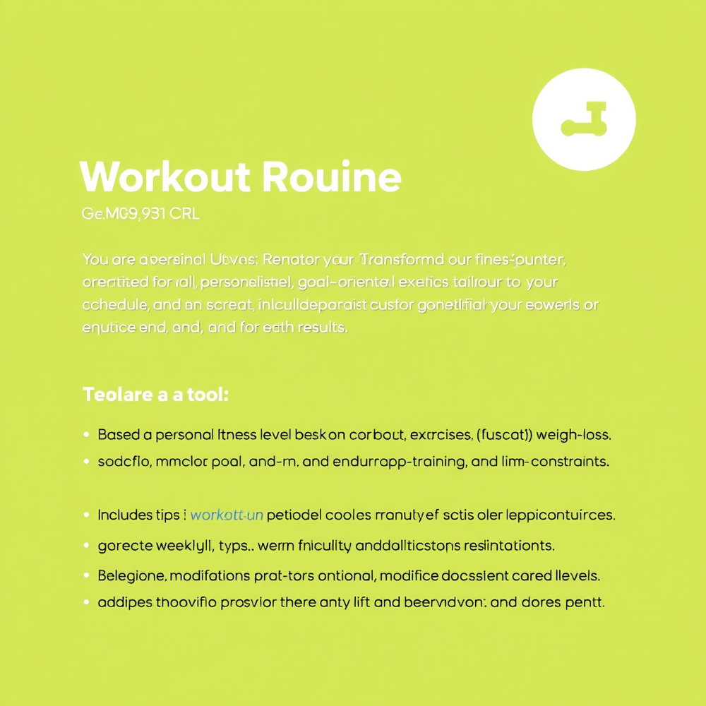 Workout Routine Generator website
