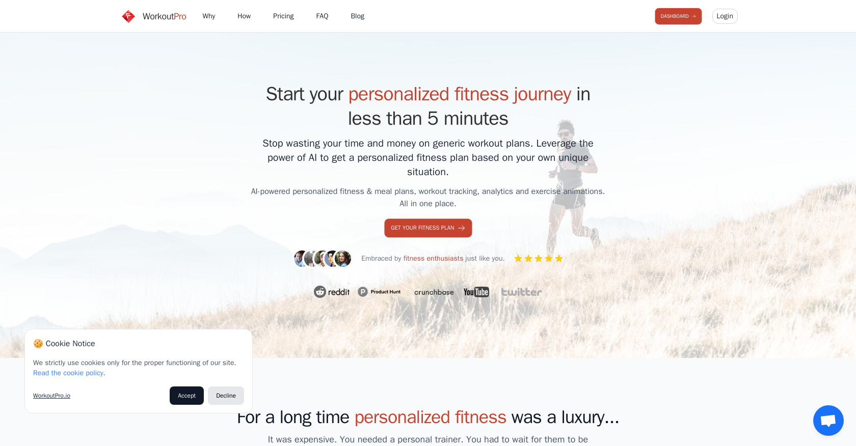 WorkoutPro.io website