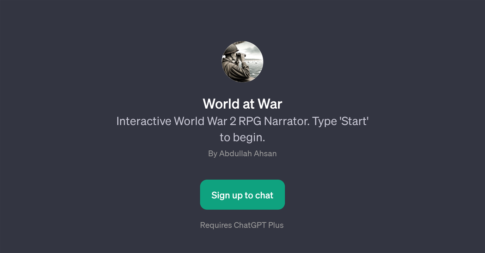 World at War website