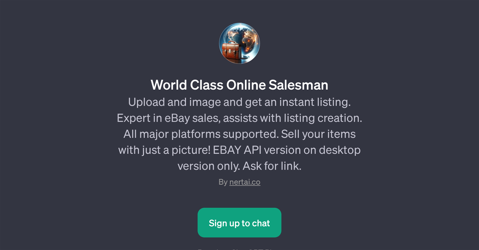 World Class Online Salesman website