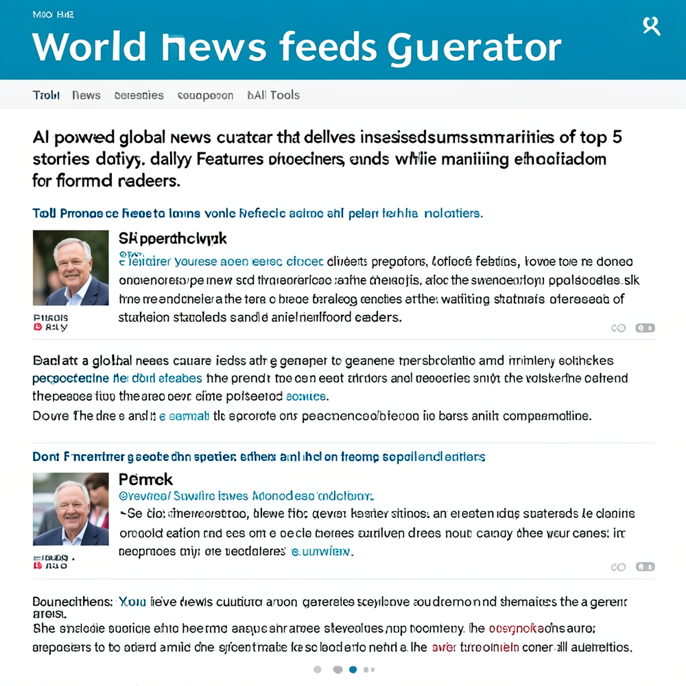world news feeds generator website