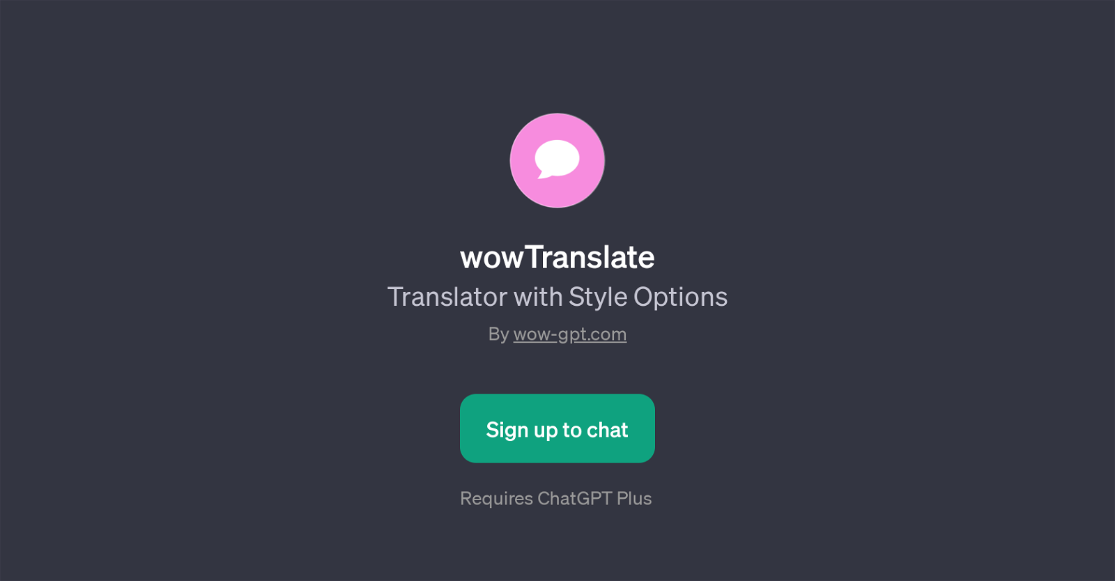 wowTranslate website