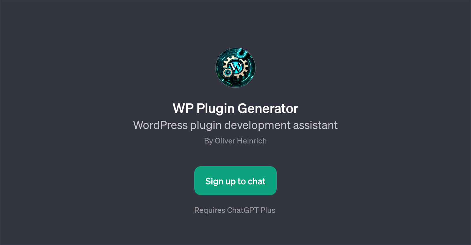 WP Plugin Generator website