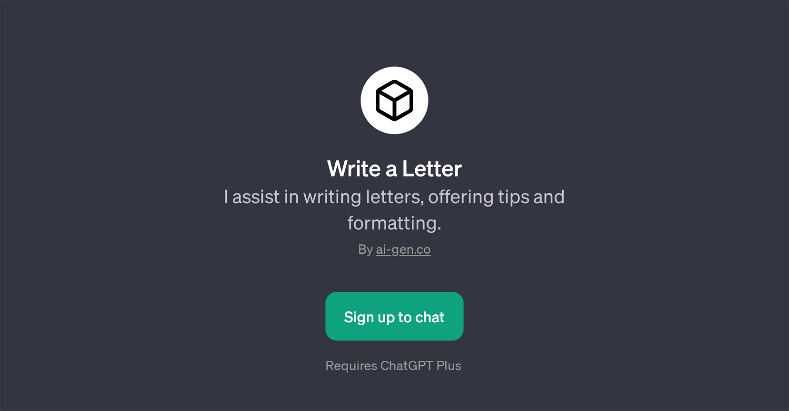 Write a Letter website