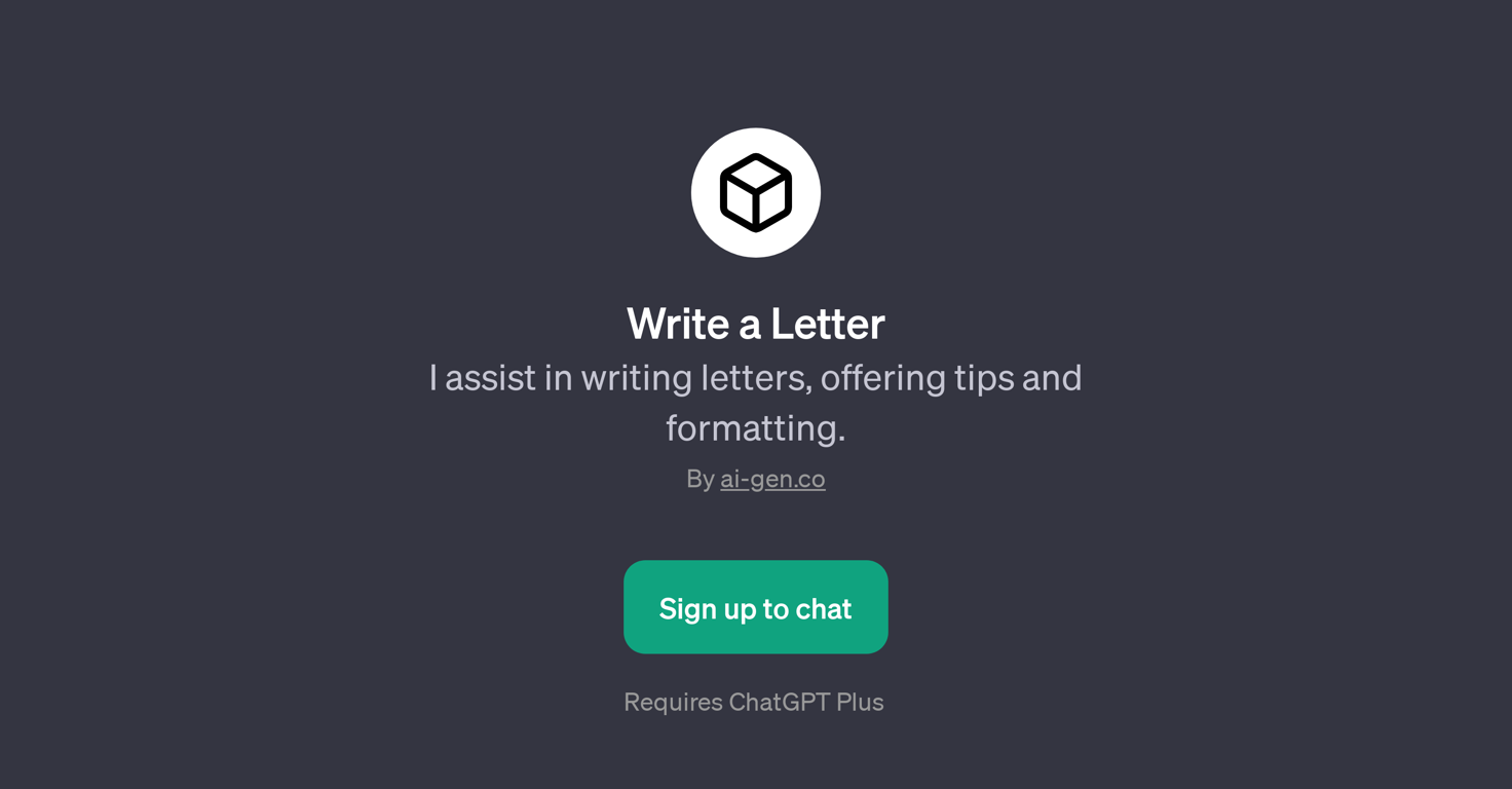 Write a Letter website