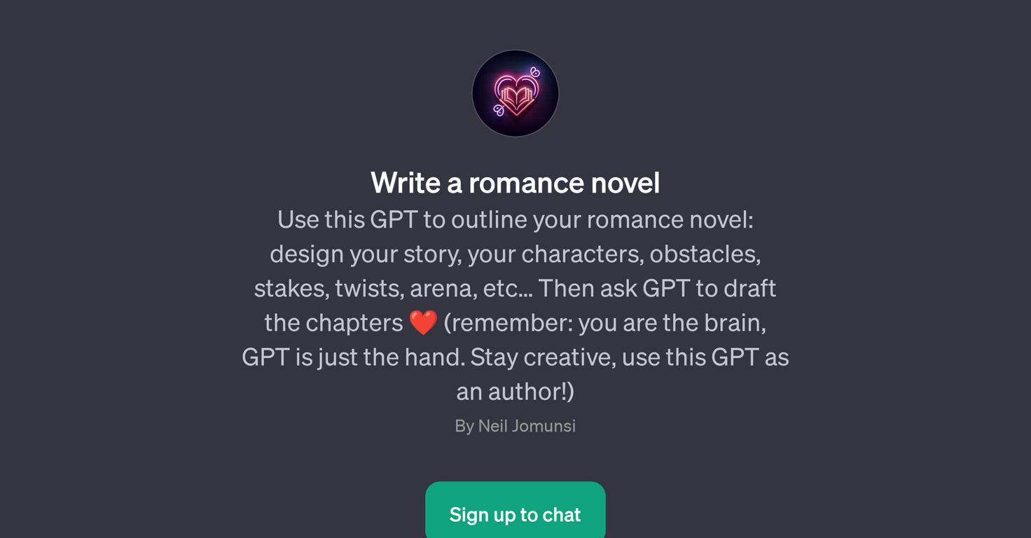 Write a romance novel website