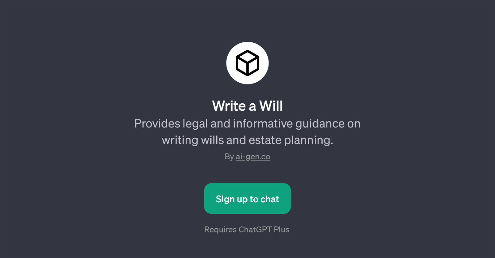 Write a Will website