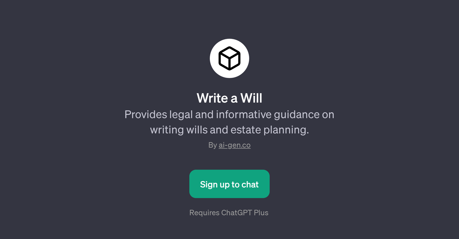 Write a Will website