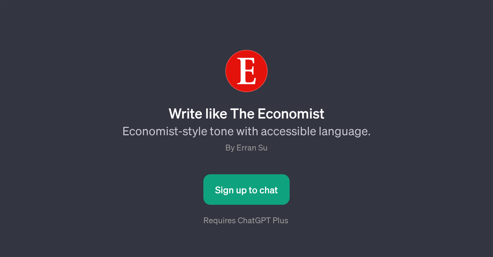 Write like The Economist website