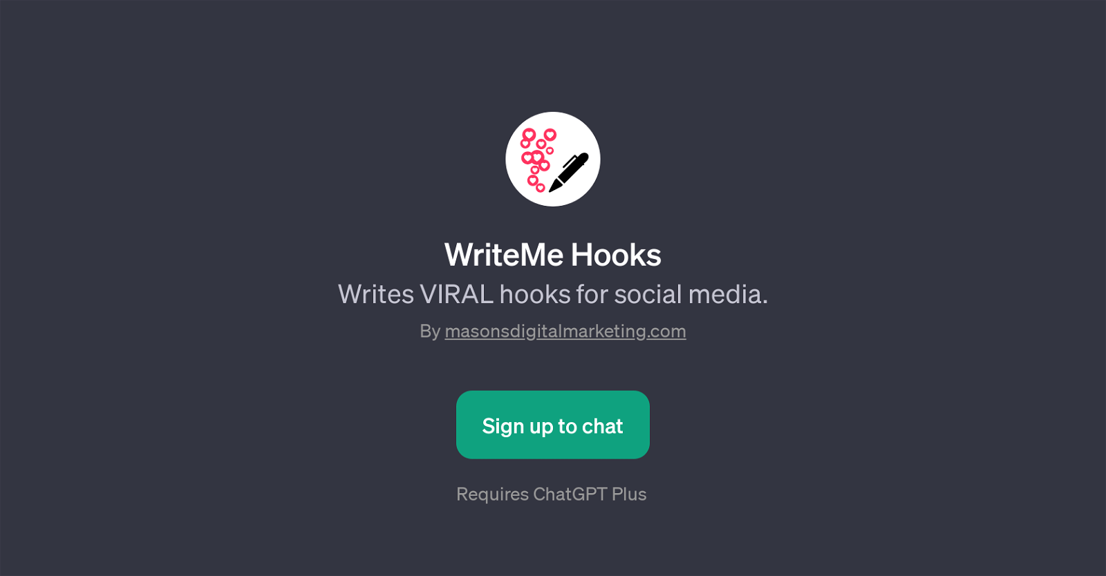 WriteMe Hooks website