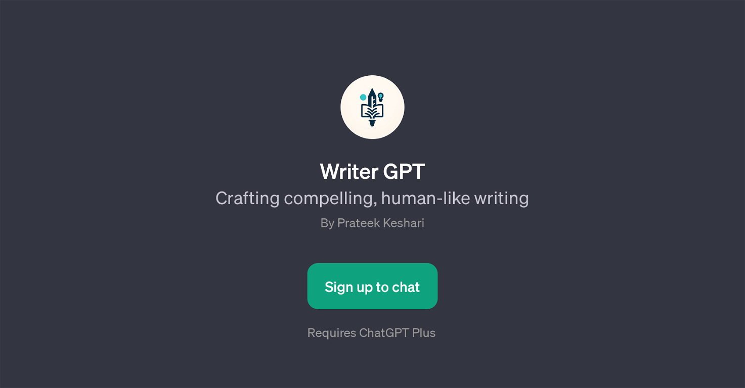 Writer GPT website