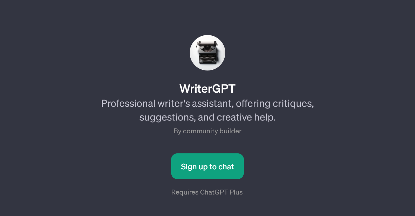 WriterGPT website