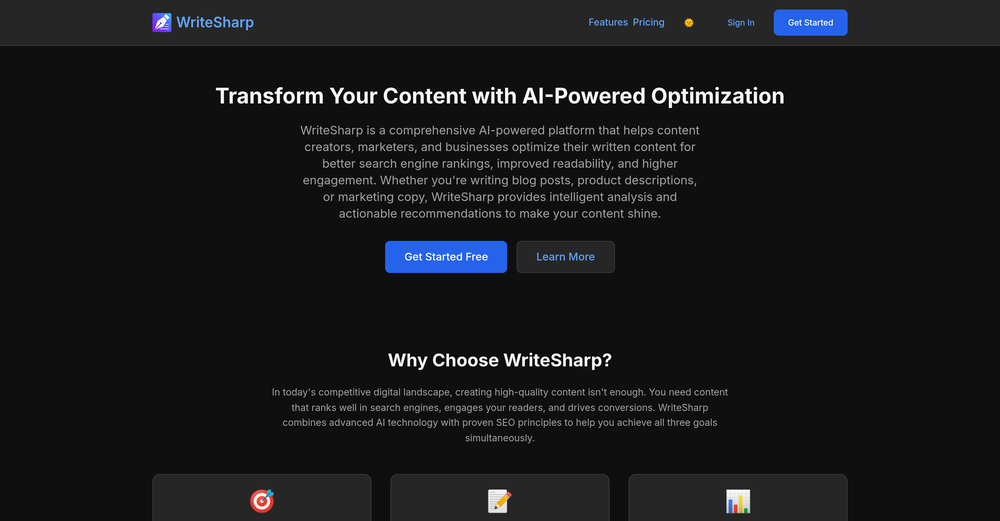 WriteSharp website