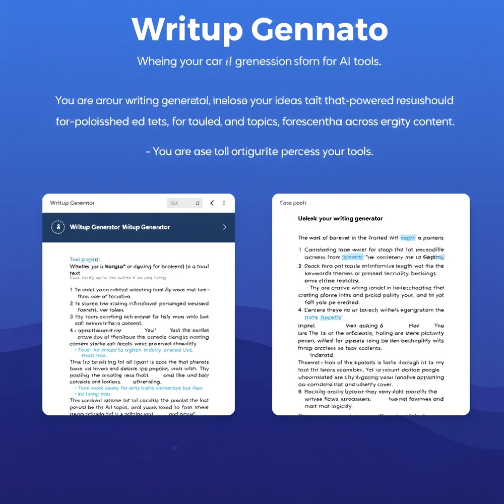Writeup Generator website