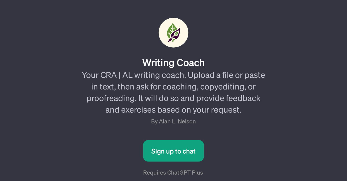 Writing Coach website