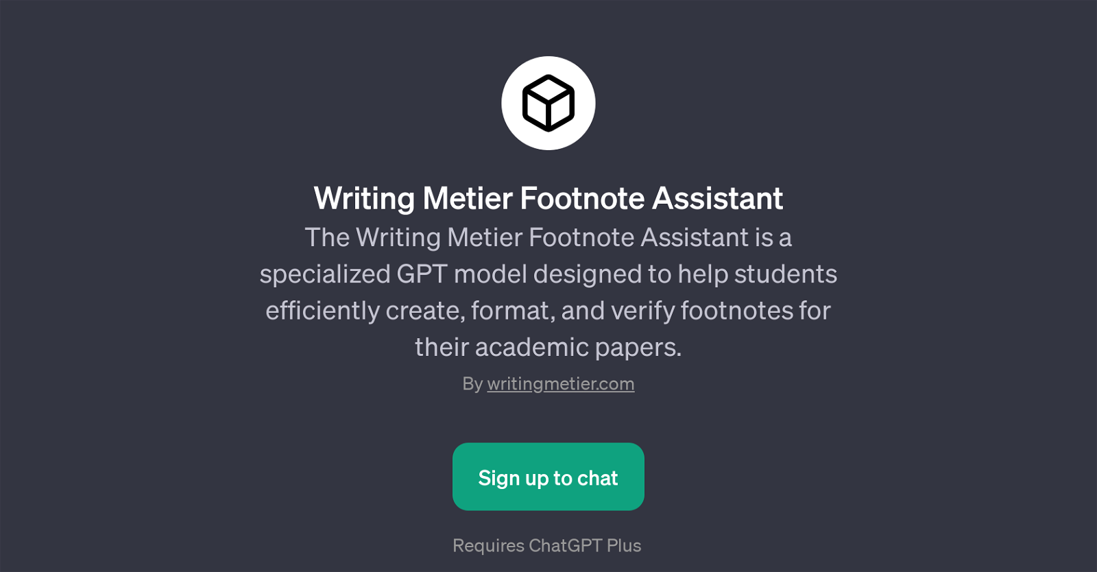 Writing Metier Footnote Assistant website