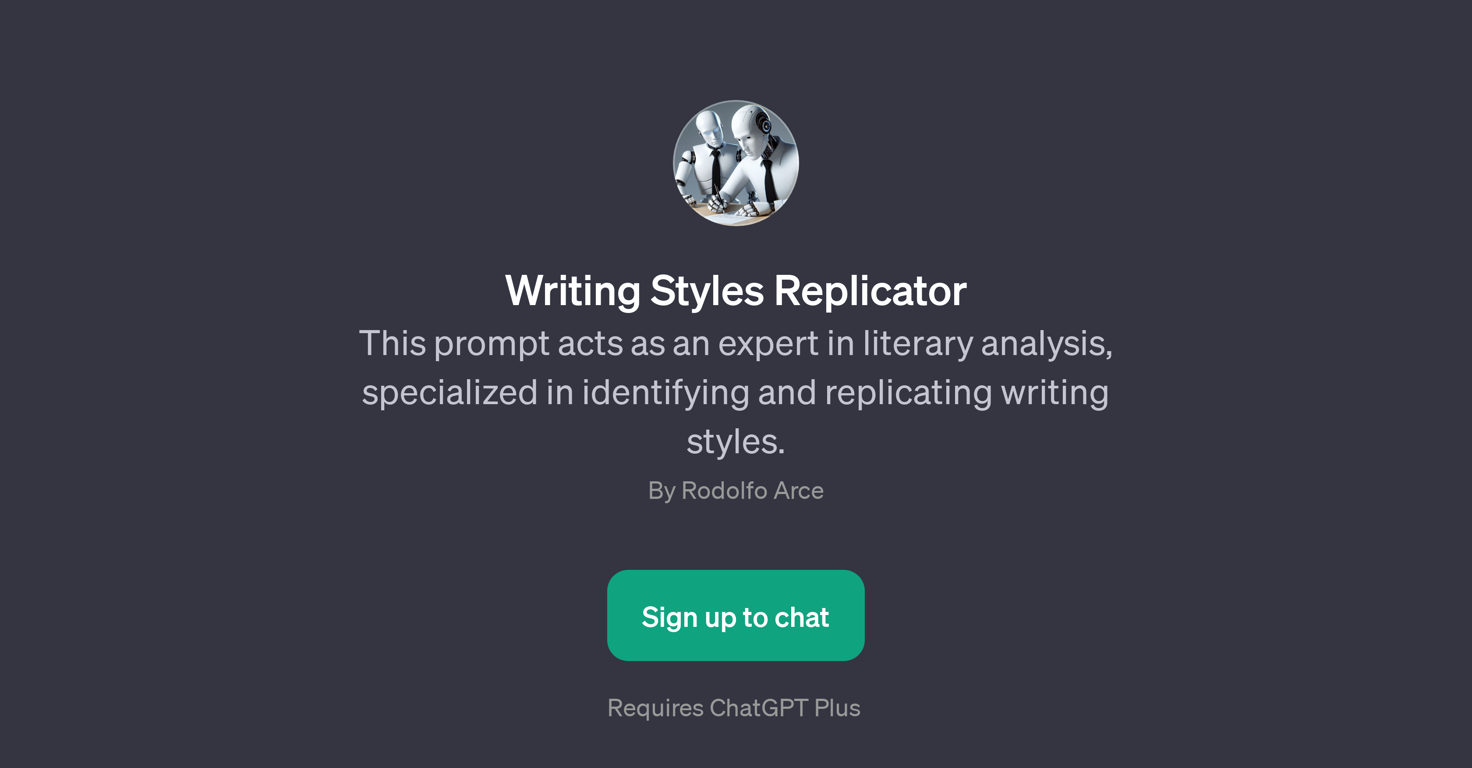 Writing Styles Replicator website