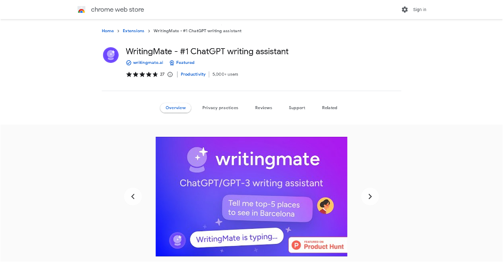 WritingMate website