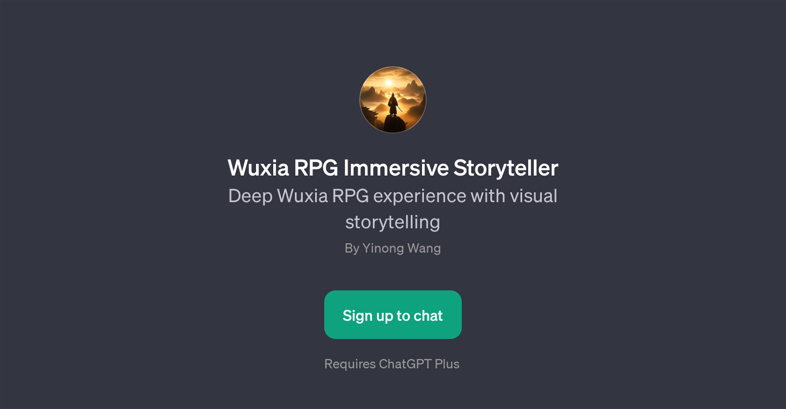 Wuxia RPG Immersive Storyteller website