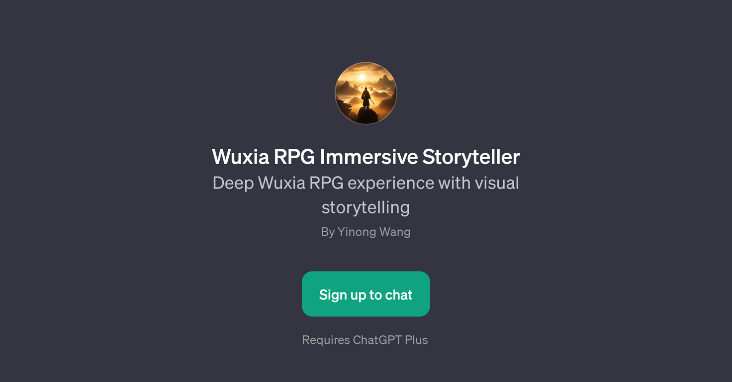 Wuxia RPG Immersive Storyteller website