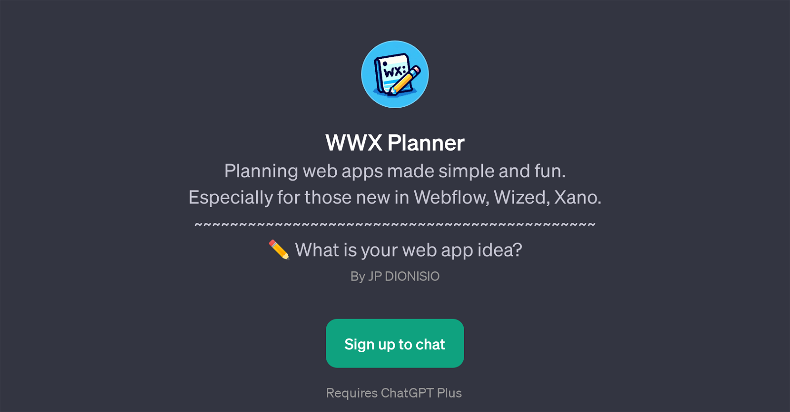 WWX Planner website