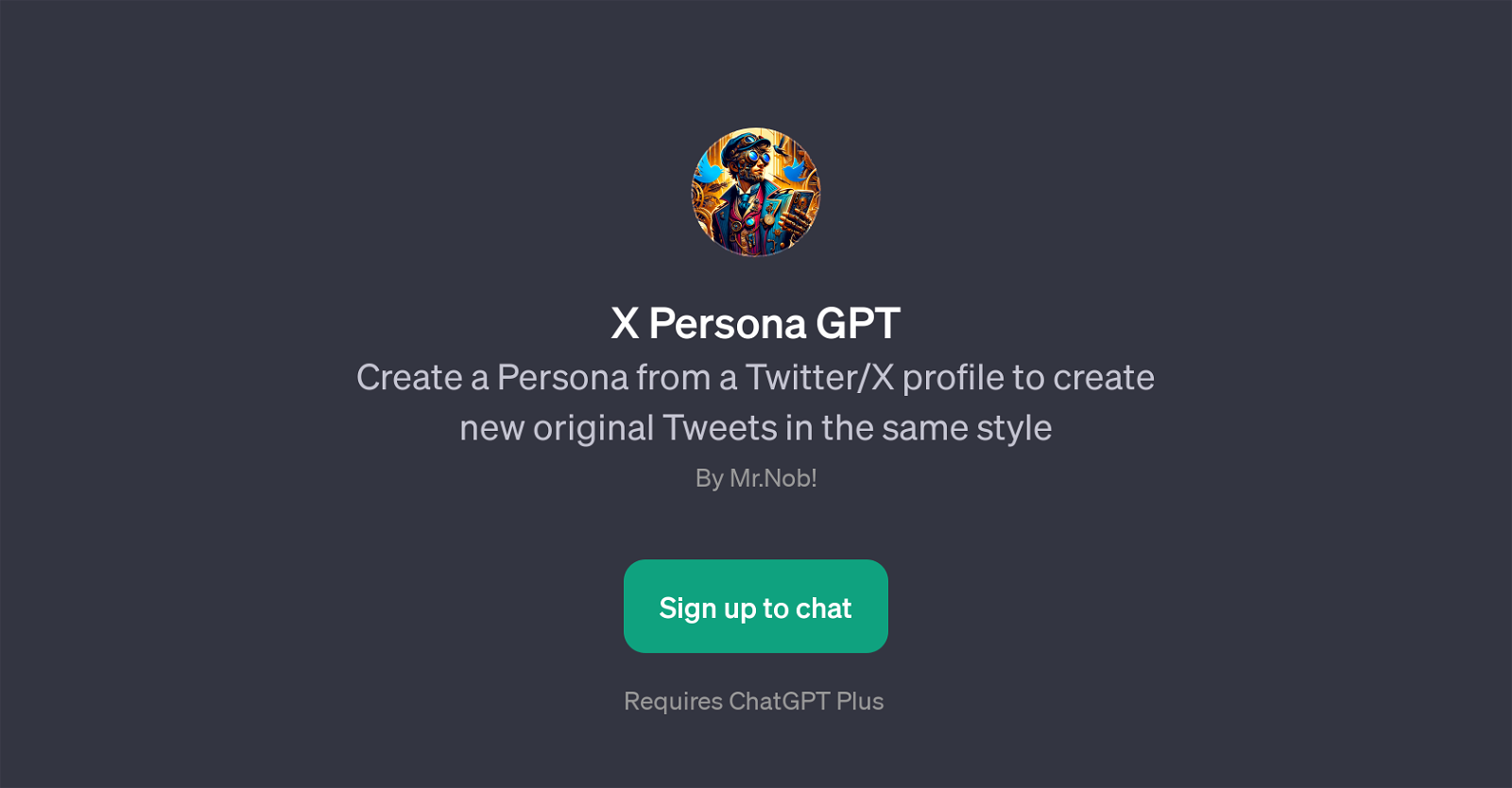 X Persona GPT website