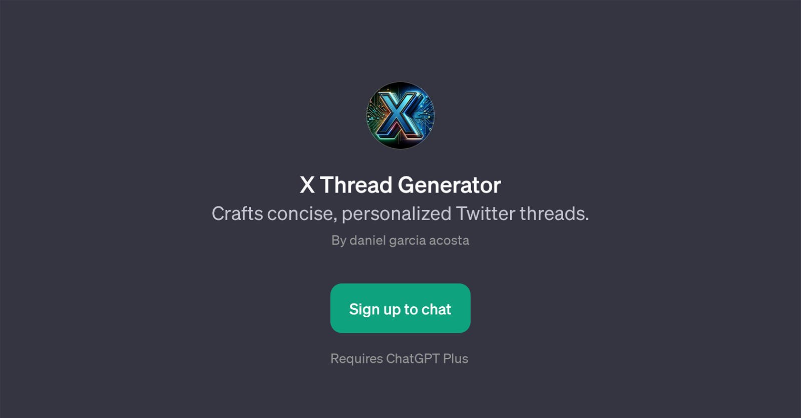 X Thread Generator website