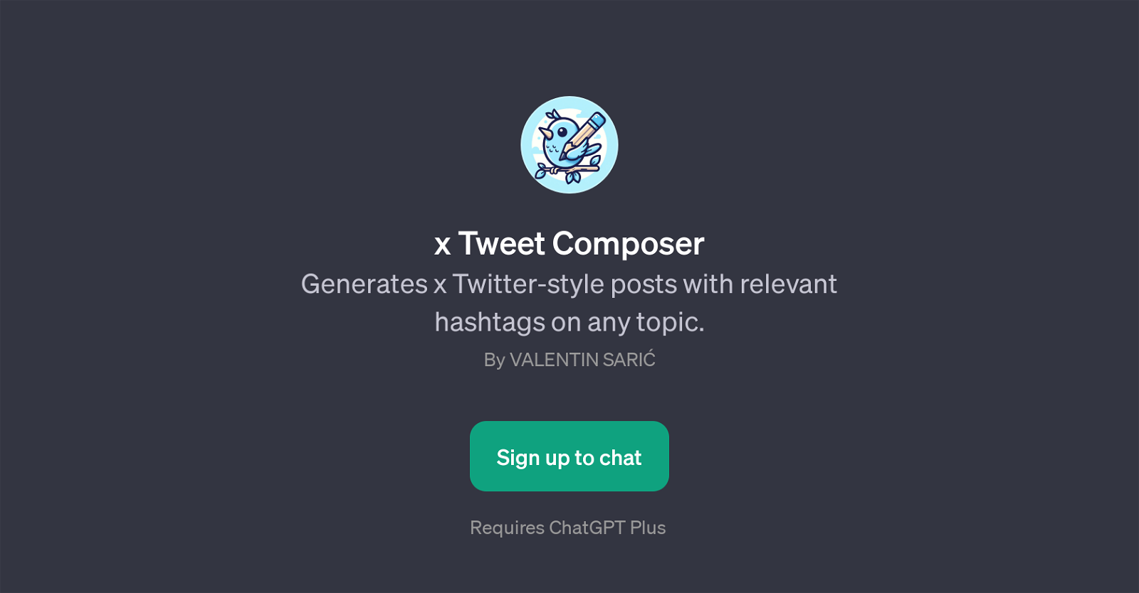 x Tweet Composer website