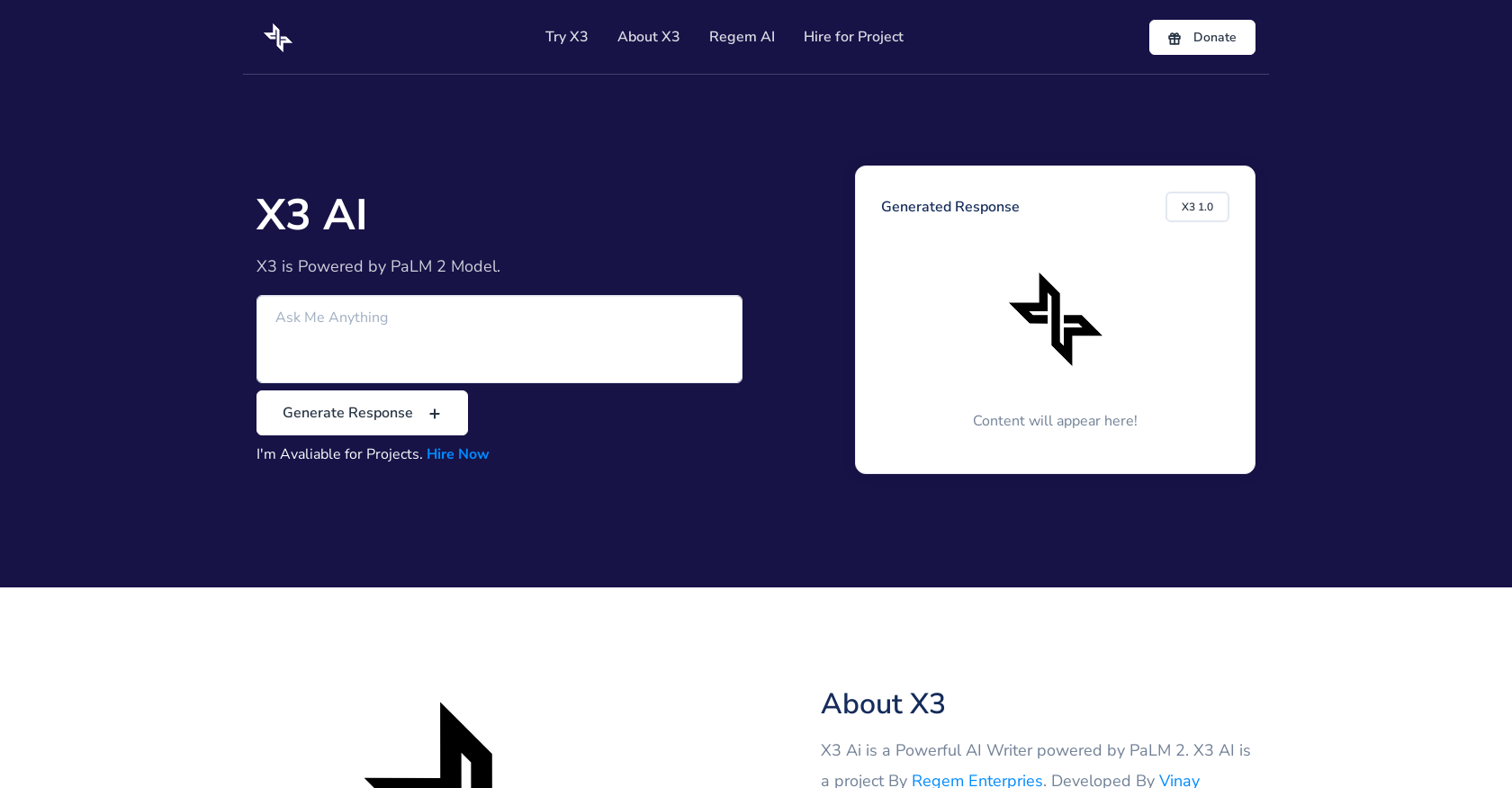 X3 Regem website