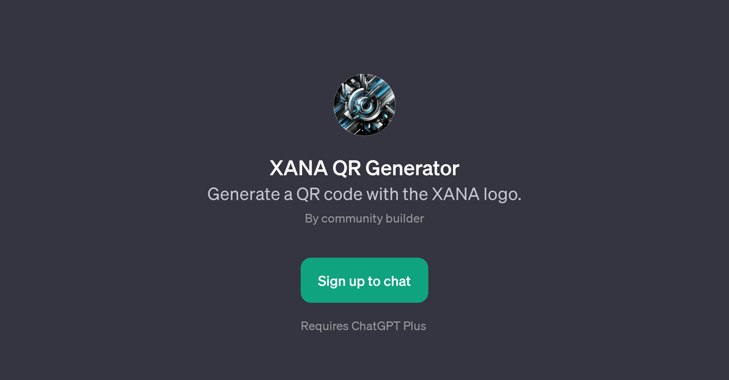 XANA QR Generator website