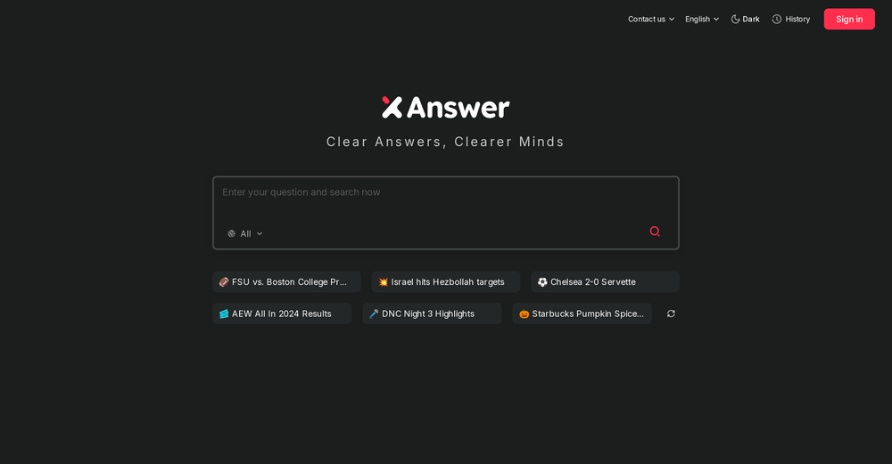 XAnswer website