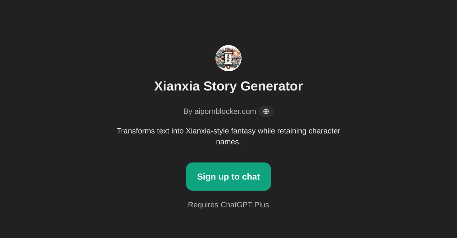 Xianxia Story Generator website