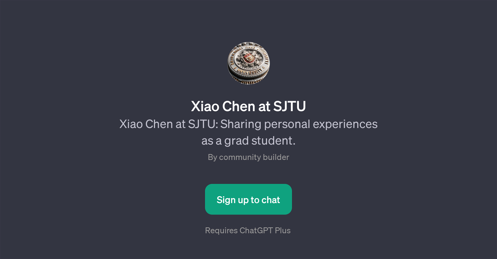 Xiao Chen at SJTU website