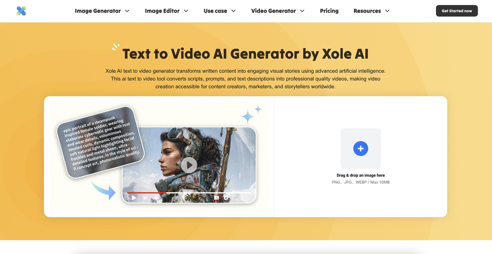 Xole AI | Text to Video website
