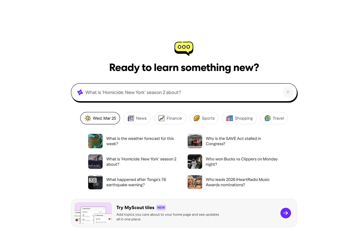 Yahoo Scout website