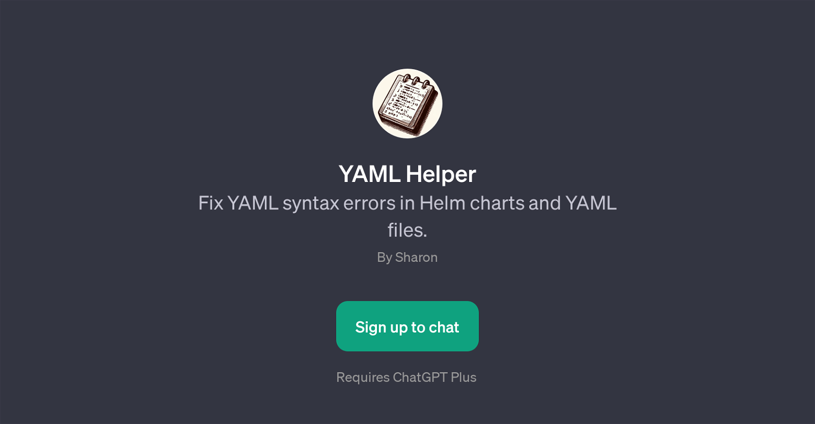 YAML Helper website
