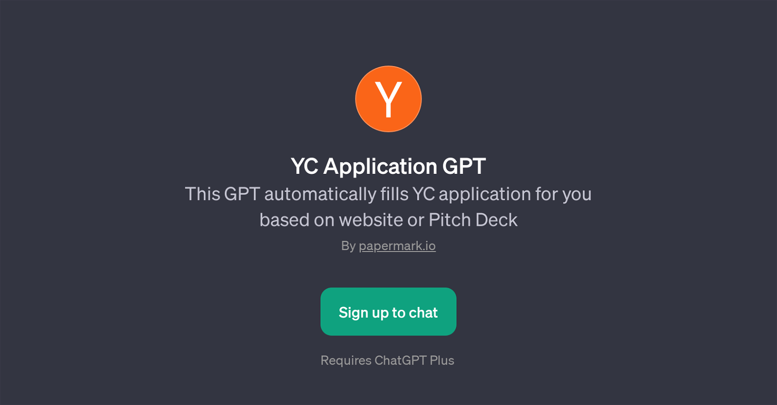 YC Application GPT website
